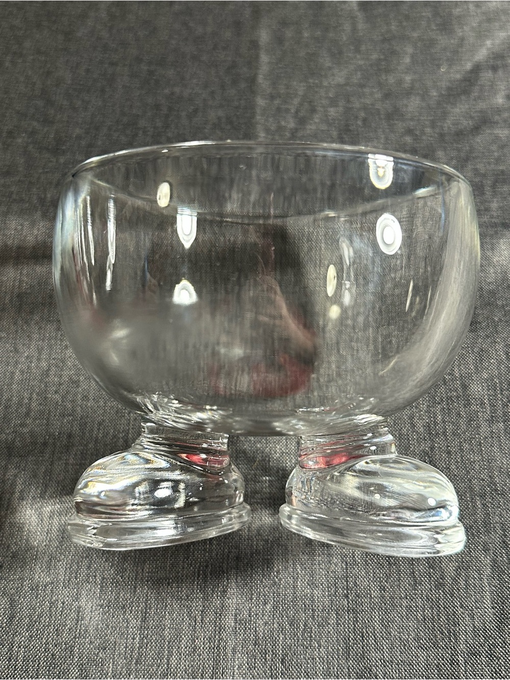 Clear Glass Footed Dessert Bowl - Minimalist Design